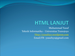 HTML LANJUT - WordPress.com
