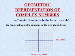 geometric representation of complex numbers