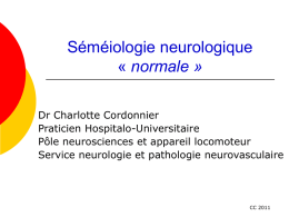 Séméiologie neurologique « normale » - Fichier