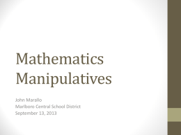 Mathematics Manipulatives