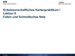 Erdwissenschaftliches Kartenpraktikum I Lektion
