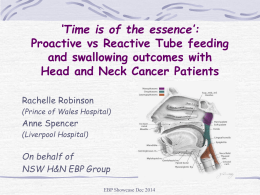 Proactive vs Reactive Tube feeding and