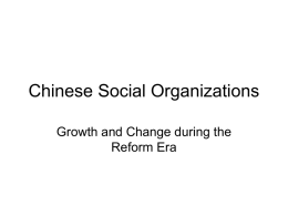 Chinese Social Organizations