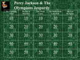 Percy Jackson Jeopardy