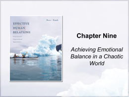 Achieving Emotional Balance in a Chaotic World