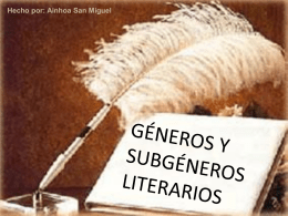 presentacion- generos y subgenero literarios