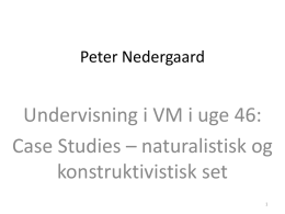 Case Studies - Peter Nedergaard