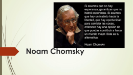 Noam Chomsky - Maestría en trabajo social