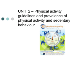 4. Physical activity guidelines