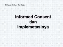 Informed Consent dan Implemetasinya