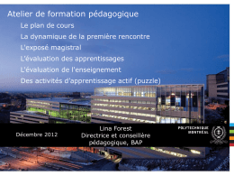 Power Point - &Eacute;cole Polytechnique de Montr&eacute;al