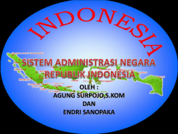 SISTEM ADMINISTRASI NEGARA REPUBLIK INDONESIA