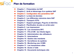 03-Configuration des parametres SAP