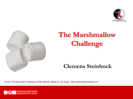 The Marshmallow Challenge Clemens Steinbock