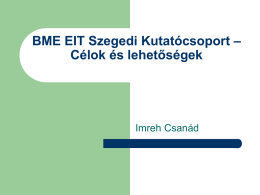 BME EIT Kihelyezett Kutató Csoport