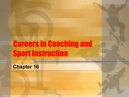 Careers in Coaching and Sport Instruction