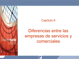 Capítulo 6 Diferencias entre las empresas de servicios y comerciales
