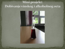 Mini projekt: Dobivanje vinskog i alkoholnog octa