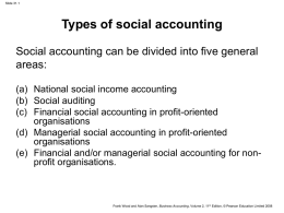 Types of social accounting