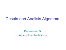 Asymptotic notations