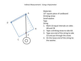 Indirect Measurement: Using a Hypsometer