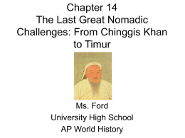 Chapter 14 The Last Great Nomadic Challenges: From Chinggis