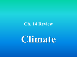 Ch. 14 Review Climate