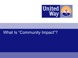 What Is “Community Impact”?