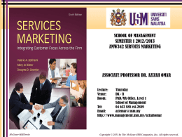 Services - School of Management