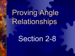 Verifying Angle Relationships