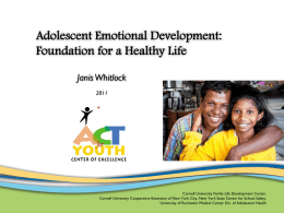 Adolescent Emotional Development