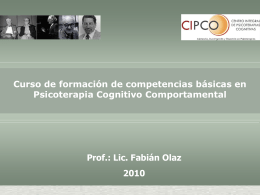 Modelos Operantes - Centro Integral de Psicoterapias Cognitivas