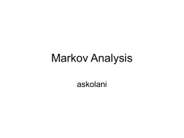 Markov Analysis