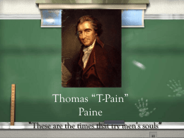 Tom Paine / Rhetoric / Rhetorical Strategies