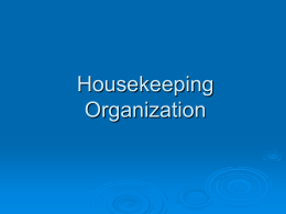 Housekeeping Organization