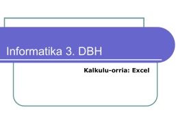 Kalkulu-orria: Excel