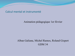 Calcul mental et instrumenté - Circonscription Montpellier Nord