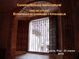 Constructivismo Sociocultural 25 marzo 10
