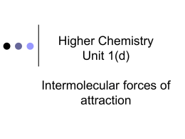 Intermolecular forces - Keith Grammar School