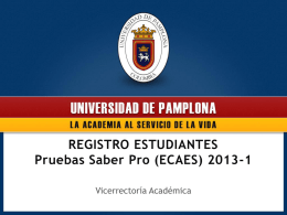 Saber Pro (ECAES) - Universidad de Pamplona