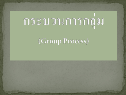 กระบวนการกลุ่ม (Group Process)