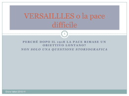 La pace: un obiettivo lontano