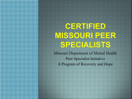 Peer Specialist Power Point