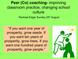peer coaching session SRS