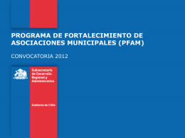 programa de fortalecimiento de asociaciones municipales (pfam)