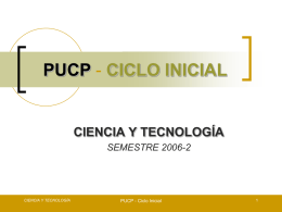 PUCP - CICLO INICIAL
