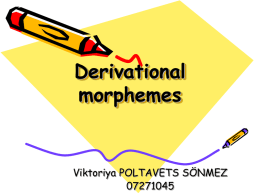Derivational morphemes final draft