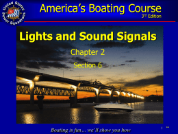 Section 6, Lights/Sounds - Beverly Sail & Power Squadron