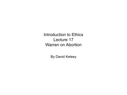 Warren`s strategy - David Kelsey`s Philosophy Home Page