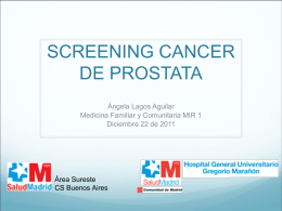 Screening con PSA para Cancer de Prostata.
